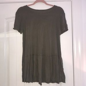 Urban Outfitters Green Peplum Top